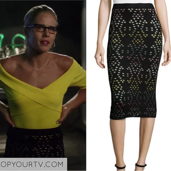 NWT Alice + Olivia Ani Pencil Skirt Multi Color Dead stock - Picture 8 of 9